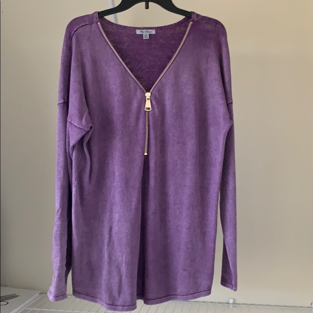 PBJ BLUES - purple blouse